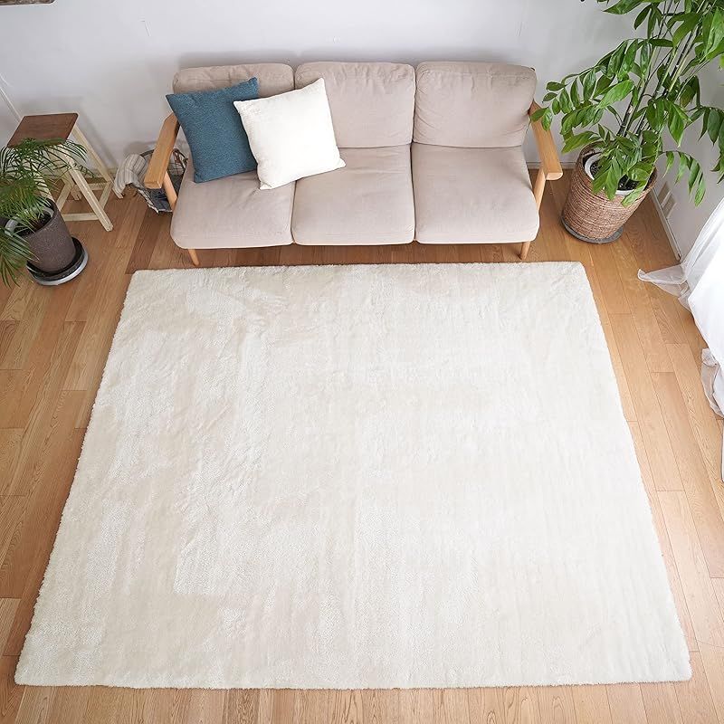 トシシミズ Toshishimizu ラグ アイボリー 130×190cm 洗える 高反発 ウレタン MS305 0