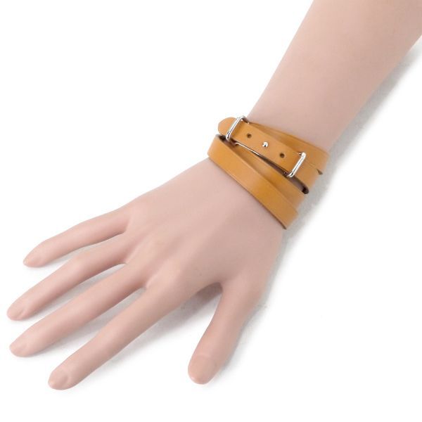HERMES HERMES エルメス ブレスレット Hブレス アピ 2連レザー新同 美 