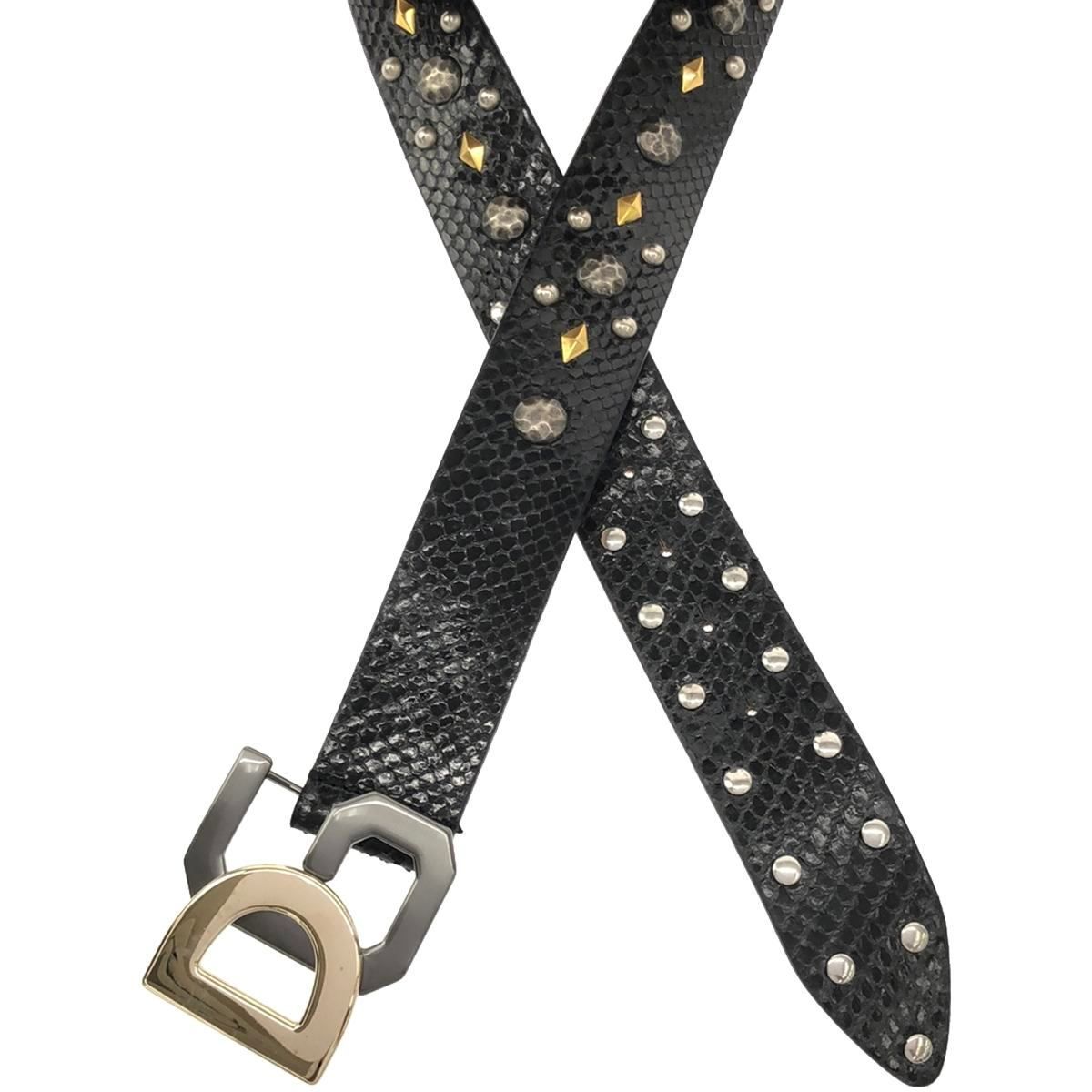 Dolce&Gabbana　レザースタッズパイソン ベルト DOLCE&GABBANA ドルチェ＆ガッバーナ パイソンスタッズレザー