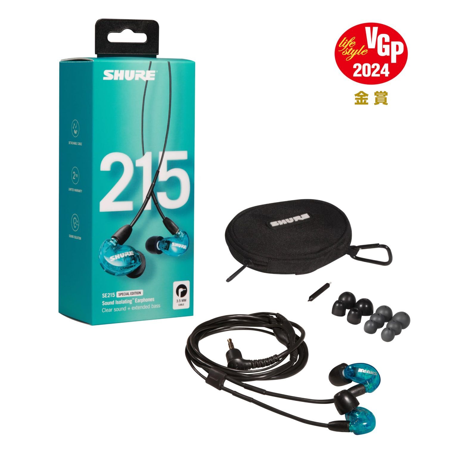 SHURE SE215 type cへの変換ケーブル付き SHURE SE215 type cへの変換ケーブル付き