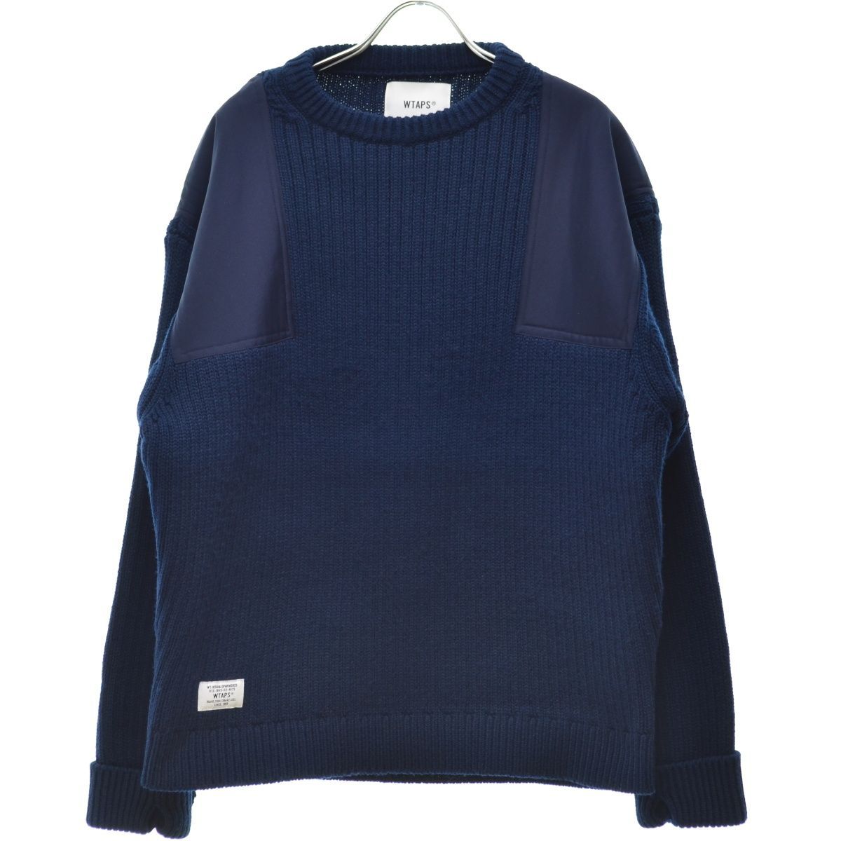 WTAPS】22AW 222MADT-KNM03 COMMANDER / SWEATER / POLY / NAVY長袖 