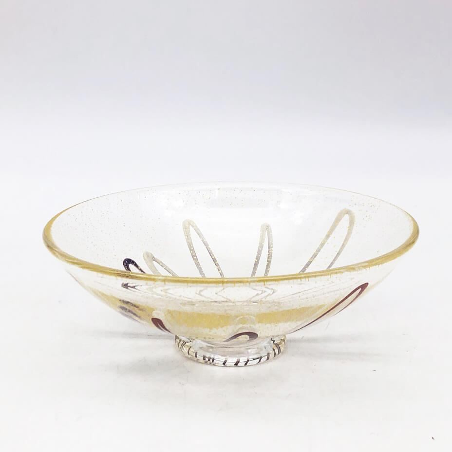 su0105 【中古】 原田宗春作 抹茶碗 MC-004 共箱入り 金箔 玻璃の匠 su0105 【中古】 原田宗春作 抹茶碗 MC-004 共箱入り 金箔 玻璃の匠