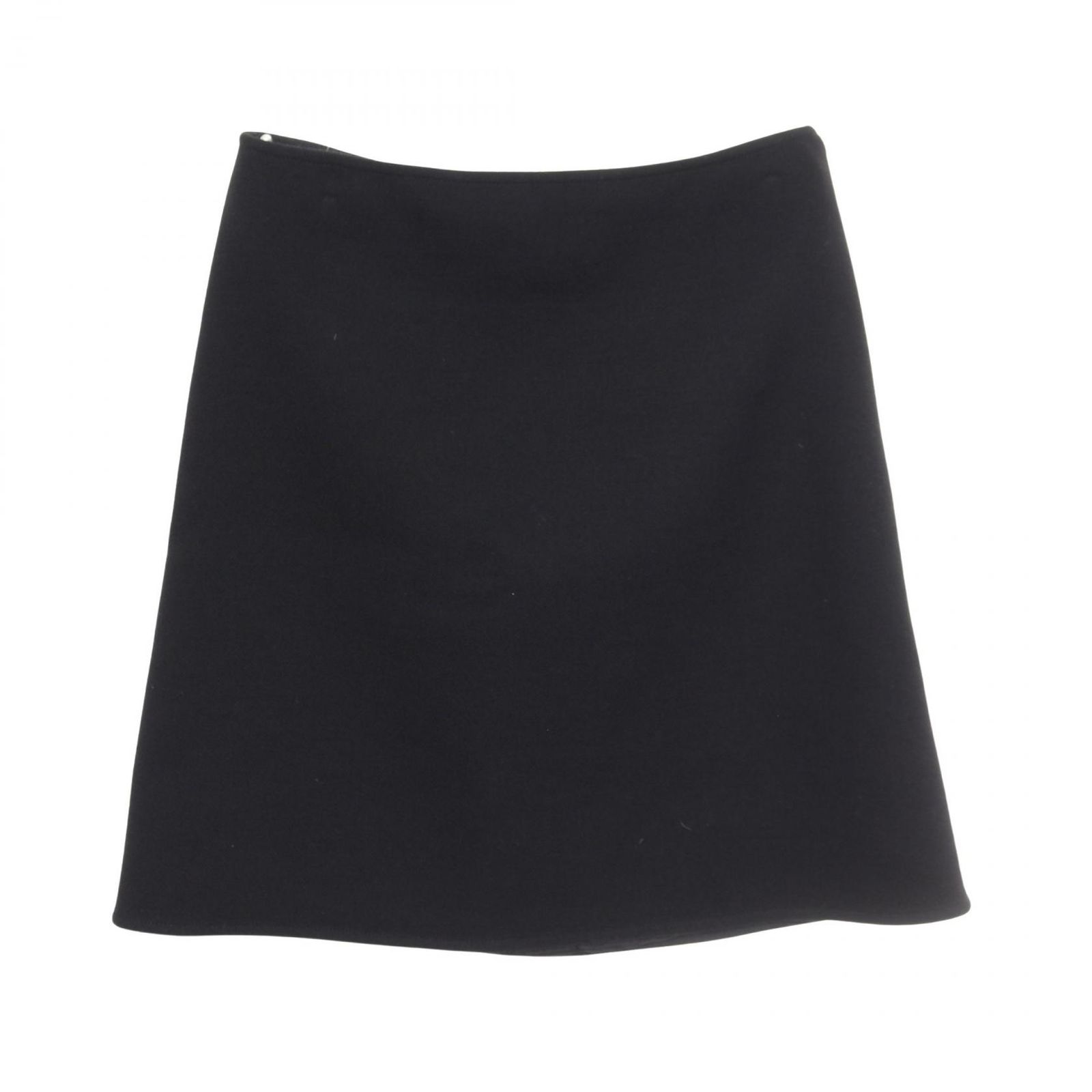 エルメス HERMES スカート ブラック ウール レーヨン スカート レディース Used A