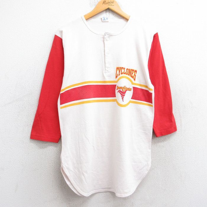 S/古着 チャンピオン Champion 7分袖 ビンテージ Tシャツ メンズ 80s