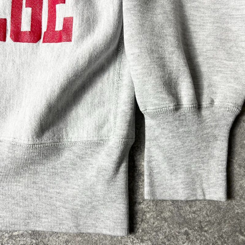 90s トリコタグ USA製 Champion 3段 カレッジ プリント リバース