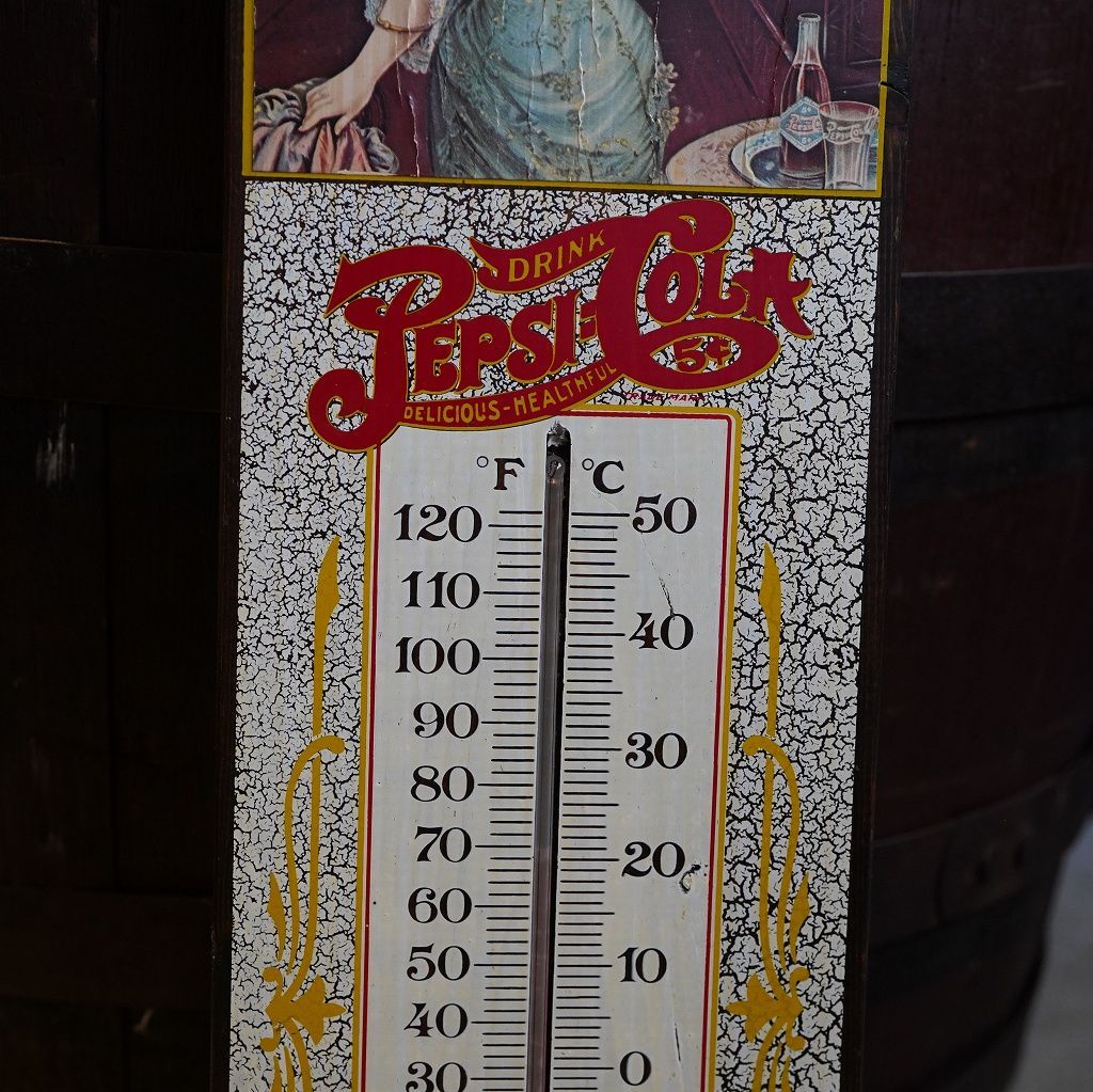 1980年製 Pepsi Cola サーモメーター ペプシコーラ 温度計 ビンテージ