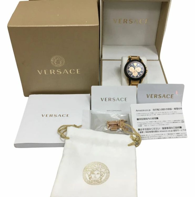 三沢店85】ヴェルサーチ メンズ 腕時計 クロノグラフ 並行輸入