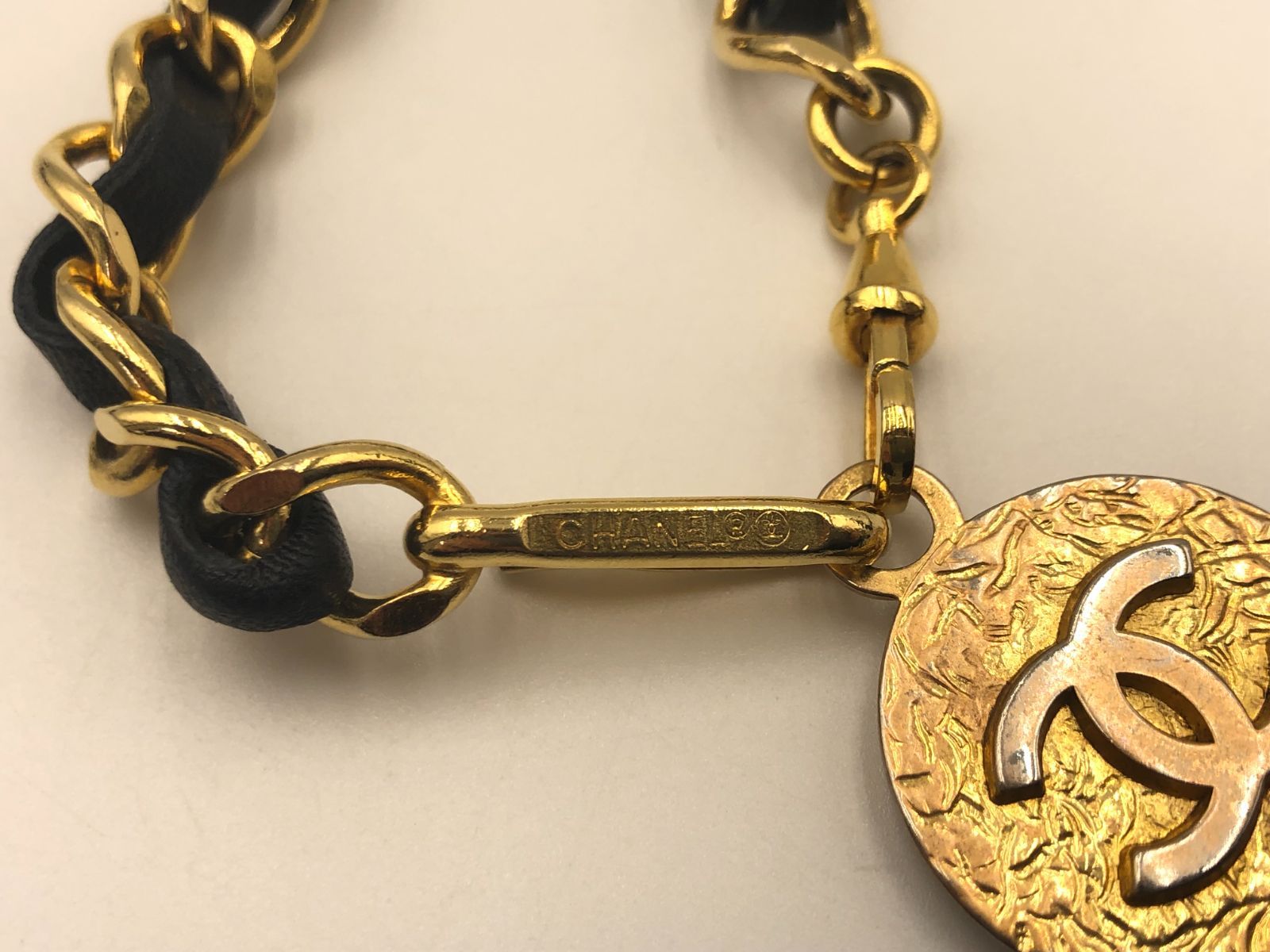 シャネル CHANEL ココマーク ココメダル レザー チェーンベルト