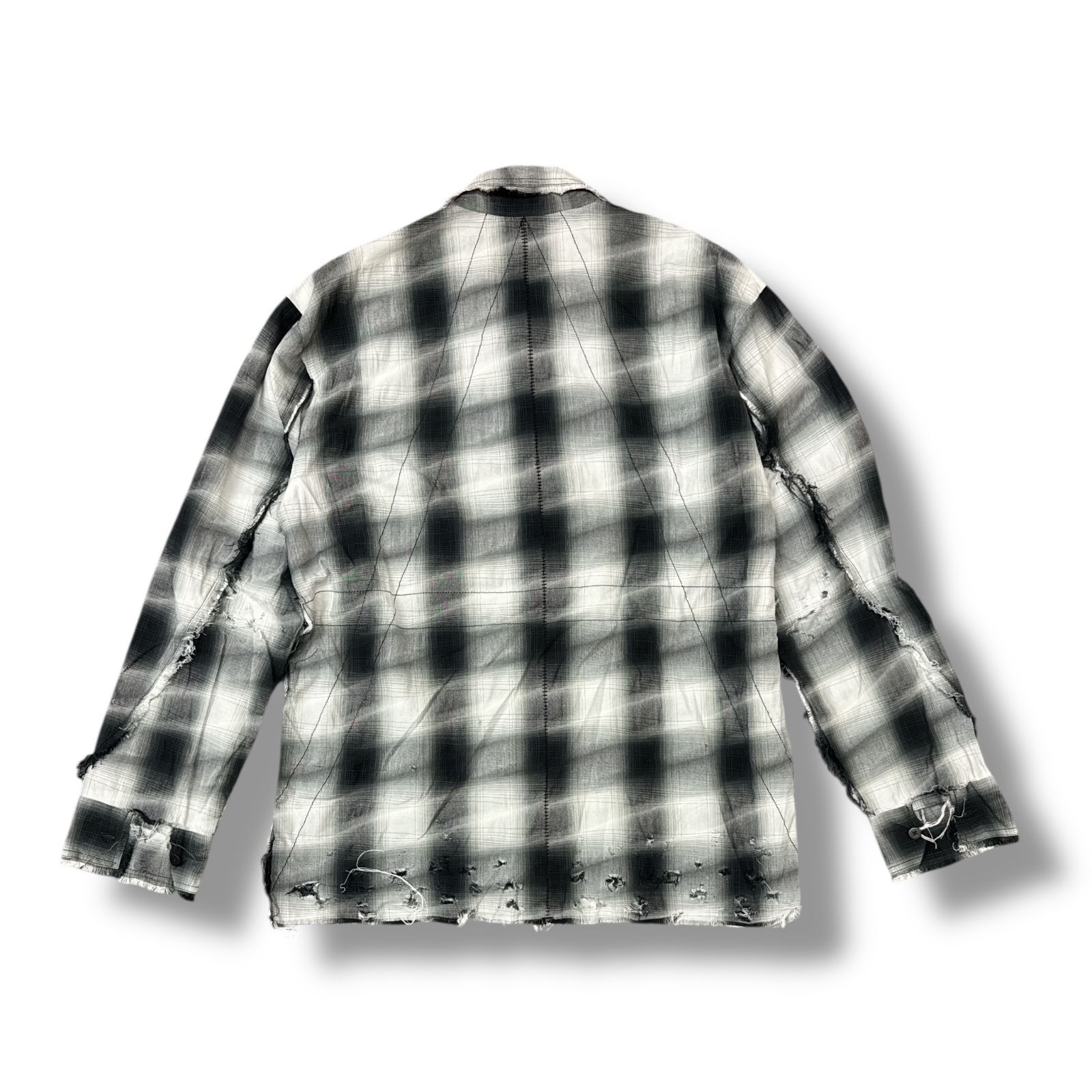 参考上代35200円 未使用品 MINUS 25SS Slash Seam Ombre Check