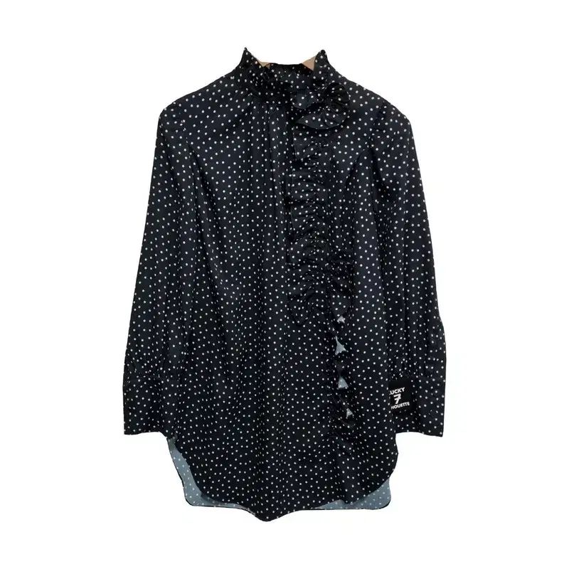 レディース 55 ー 66 |ラッキーシュエット 22SS ドット フリル ブラウス