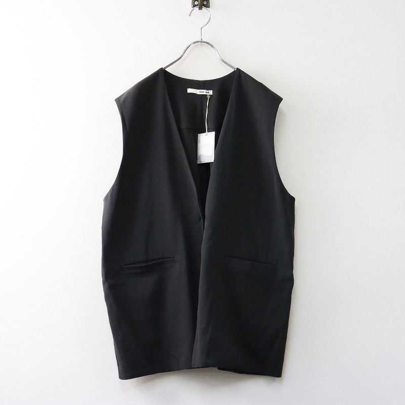 定価33000円 2025年 エヴァムエヴァ evam eva E241T075 cotton vest コットンベスト 2 チャコールグレー┃羽織 2400014579475