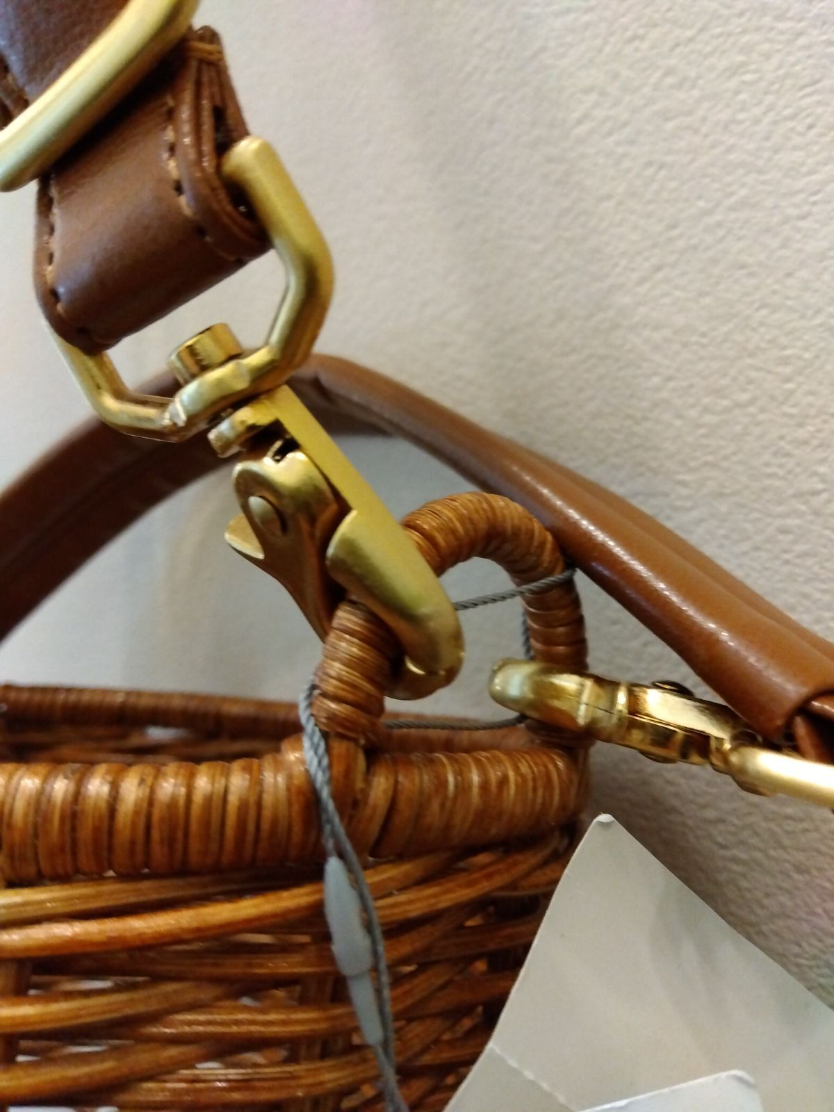 M17 エポカ EPOCA バッグ カゴ 2way ショルダー 藤 レザー タグ付き