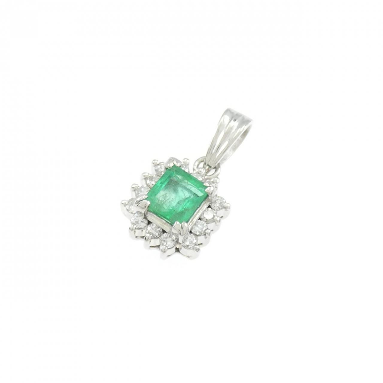 PT900 エメラルド ペンダント 0.53CT - メルカリ