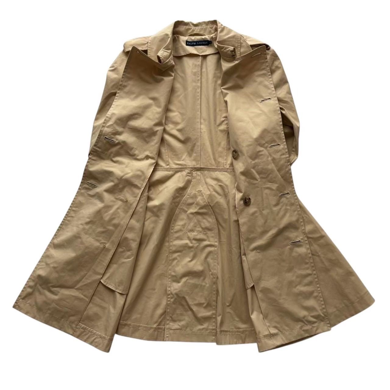 Ralph Lauren ベージュ ロングコート 11 Ralph Lauren - ラルフローレン ステンカラーコート アウター