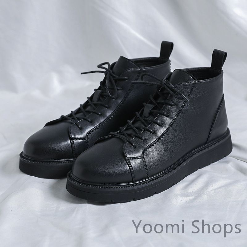 【新品未使用】ブーツ メンズ ワークブーツ ショートブーツ裹起毛ボア かっこいい シューズ 秋冬 履きやすい 美脚 靴
