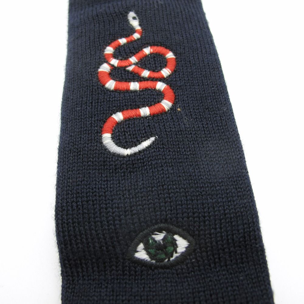 GUCCI エンブロイダリー　ウールネクタイ GUCCI エンブロイダリーウールネクタイ