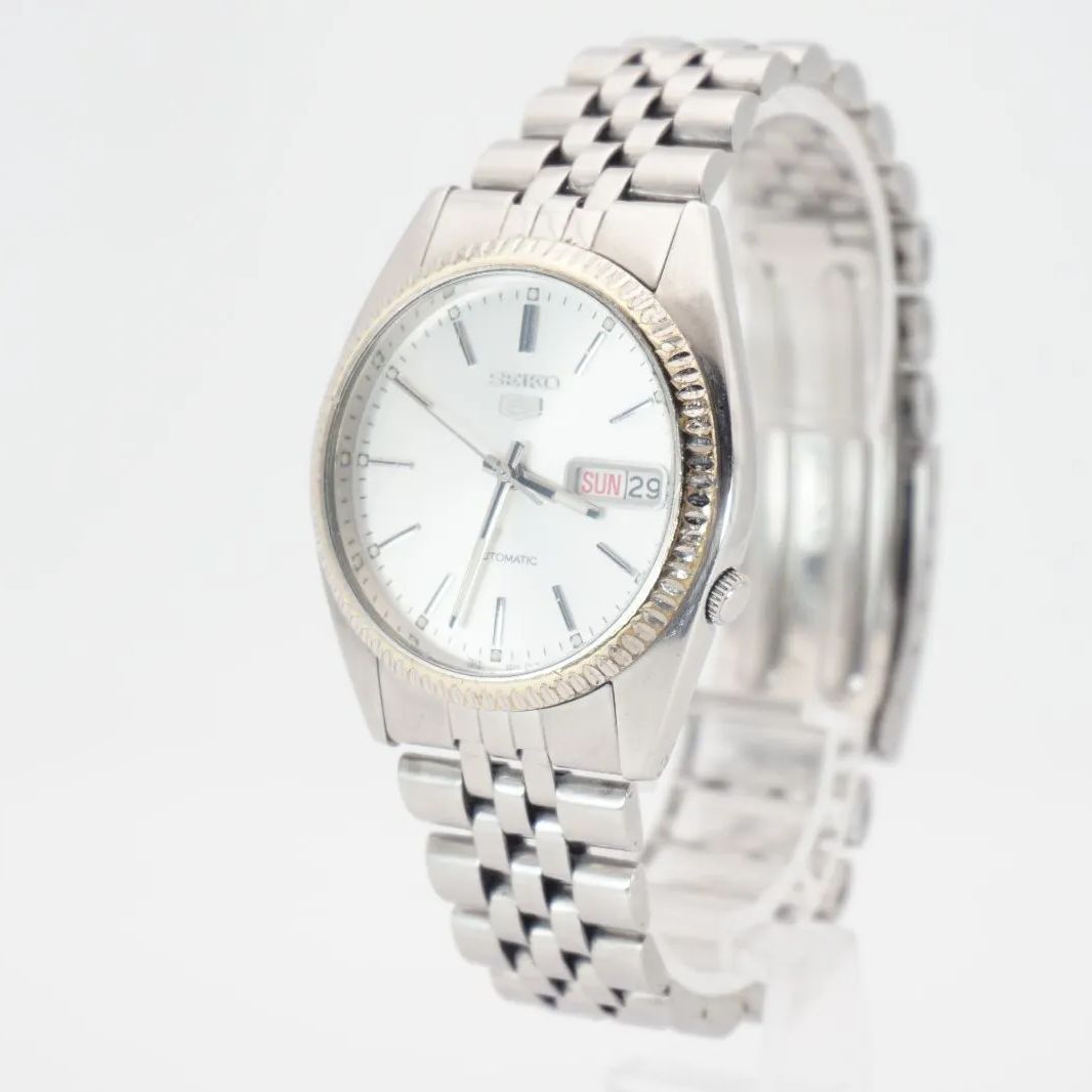 美品】SEIKO 7S26-0500 シルバー デイデイト 裏スケ 自動巻き 稼動品