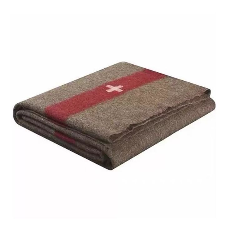 純羊毛布アウトドア毛布春キャンプ保温レトロスイス軍毛布携帯車テントキャンプ毛布
