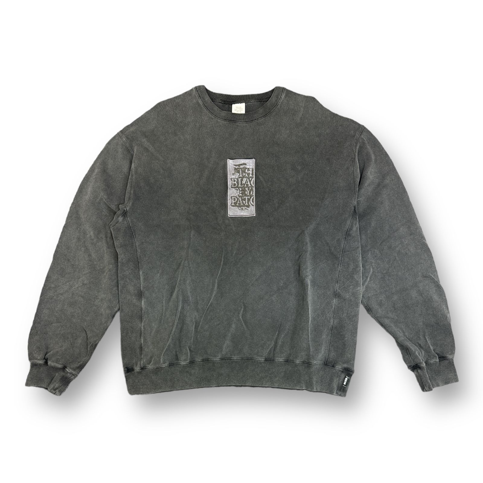 Black Eye Patch HWC PIGMENT DYED CREWSWEAT 取扱注意 ボックスロゴ Black Eye Patch HWC PIGMENT DYED CREWSWEAT 取扱注意 ボックスロゴ