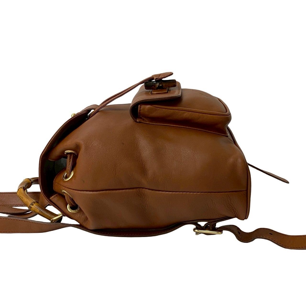 極 美品 GUCCI グッチ オールドグッチ ヴィンテージ バンブー レザー 