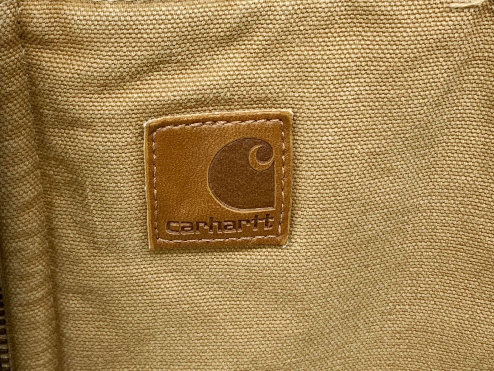 Carhartt (カーハート) 裏ボア ダックベスト V26 古着 企業物刺繍入り 2XL ブラウン メンズ/028