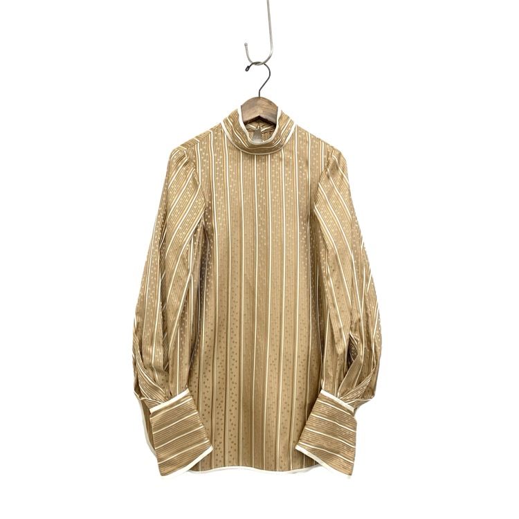 未使用品 Mame Kurogouchi マメクロゴウチ Floral Stripe Silk 