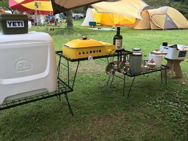 フィールドラック 3個セット オルテガ柄 天板付き収納ケース付き キャンプ B