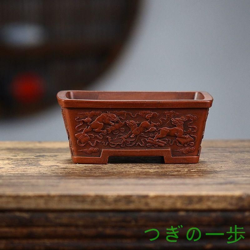 華山製陶 染付山水 環耳花瓶 高さ約20cm 口径約10cm