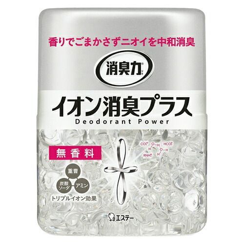 （まとめ） 部屋用消臭剤 エステー 消臭力クリアビーズイオン消臭プラス 無香料 332003 4901070126682 1個【×32セット】