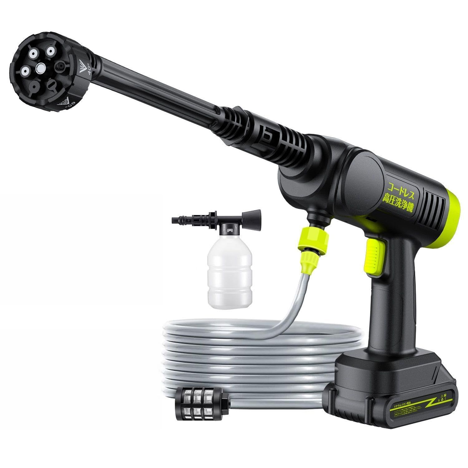 充電式 強力噴射13M コードレス コンパクト 持ち運び便利 節水 高圧洗浄機 洗車機 ハンディ 洗車
