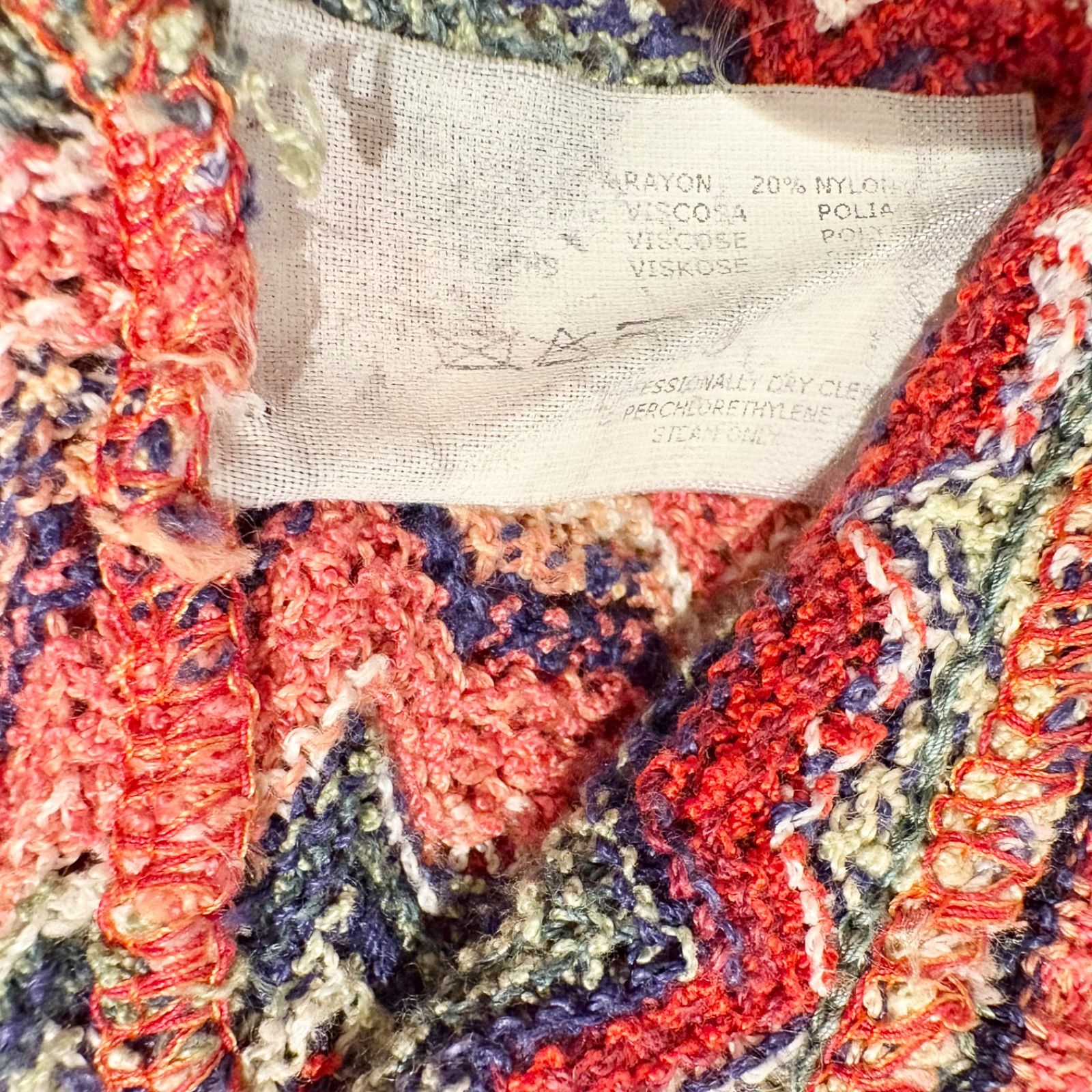 MISSONI ミッソーニ　ニット　半袖　トップス　トリコロール　白　青　赤 MISSONI tops ／ ミッソーニ 半袖 トップス - メルカリ