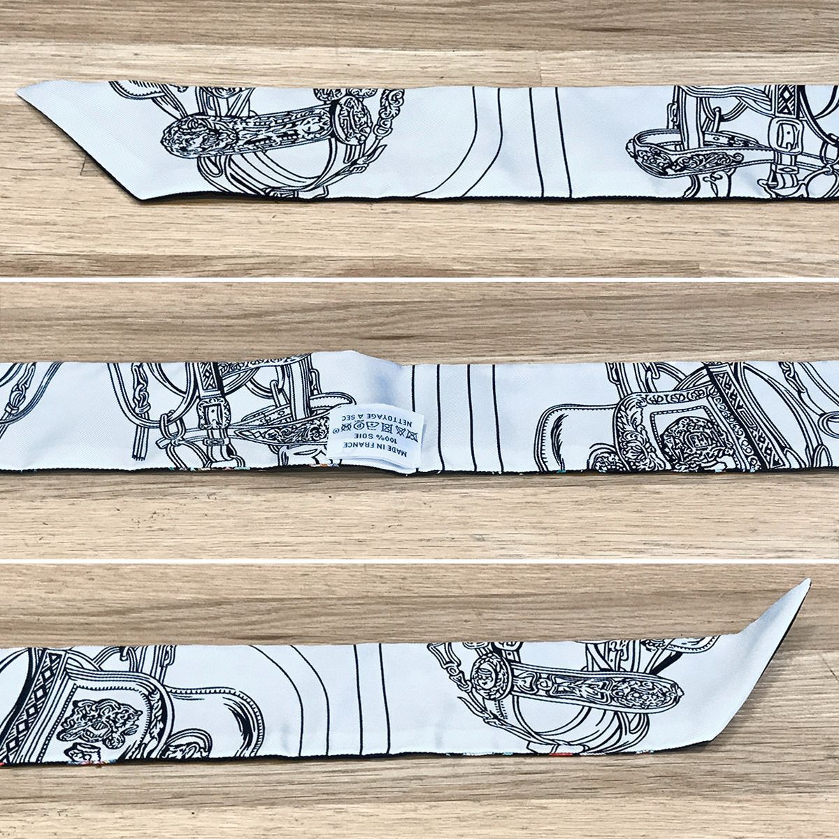 エルメス　ツイリー　花柄　ブリッドドゥガラ　ヴェールアマンド　ピンク　白　新品 HERMES - 値下げ！エルメス ツイリー ブリッド・ドゥ・ガラ