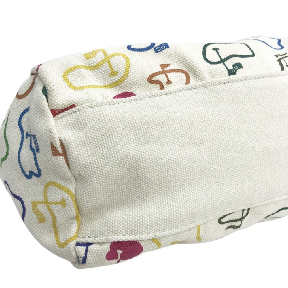 PEARLY GATES パーリーゲイツ カートバッグ キャンバス 総柄 ホワイト