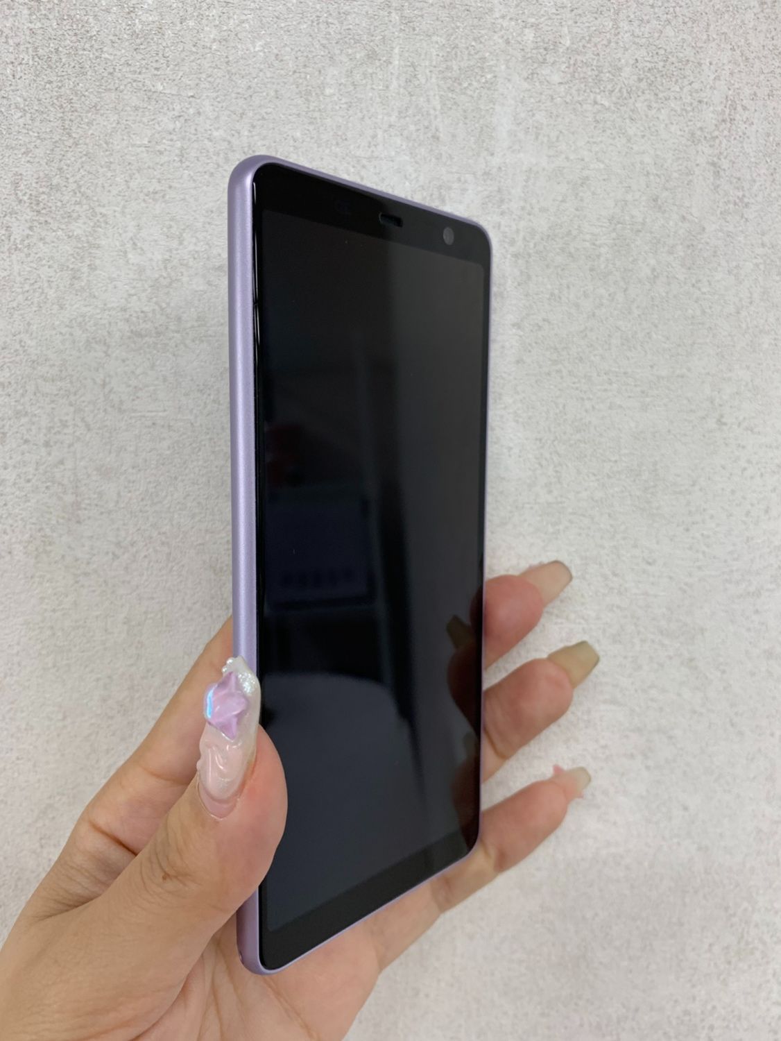 D204】レアカラー×ほんわかパープル モスアゲートスフィア 約63.5mm