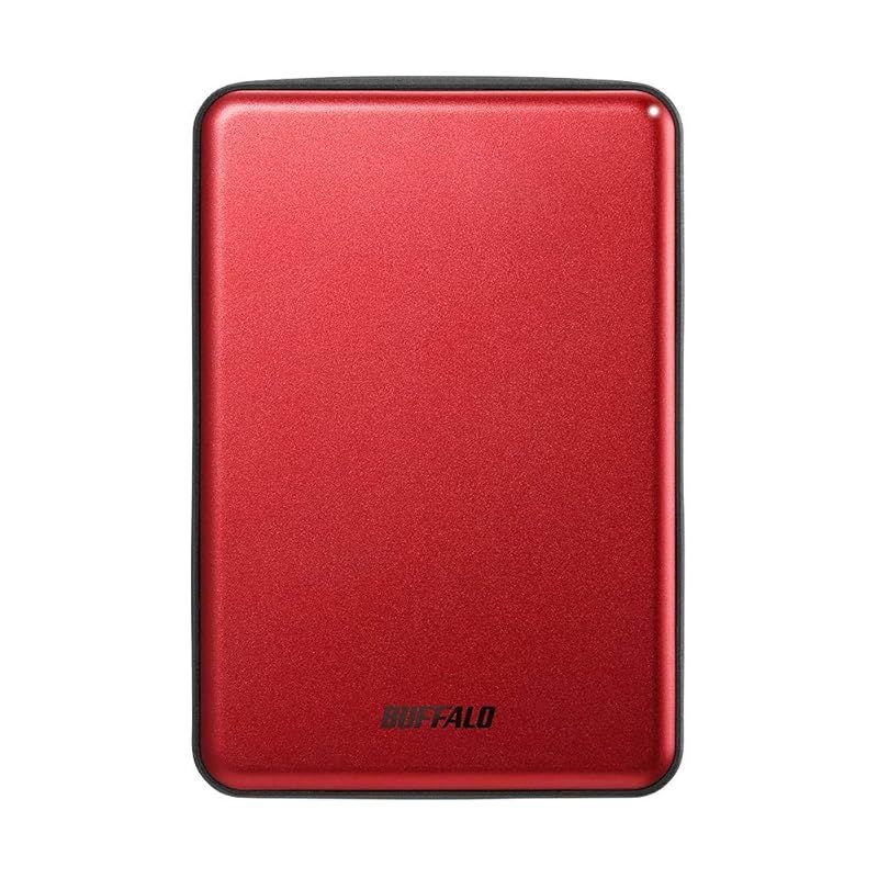 BUFFALO USB3.1 Gen.1 対応 アルミ素材-薄型ポータブルHDD 2TB レッド HD-PUS2.0U3-RDD