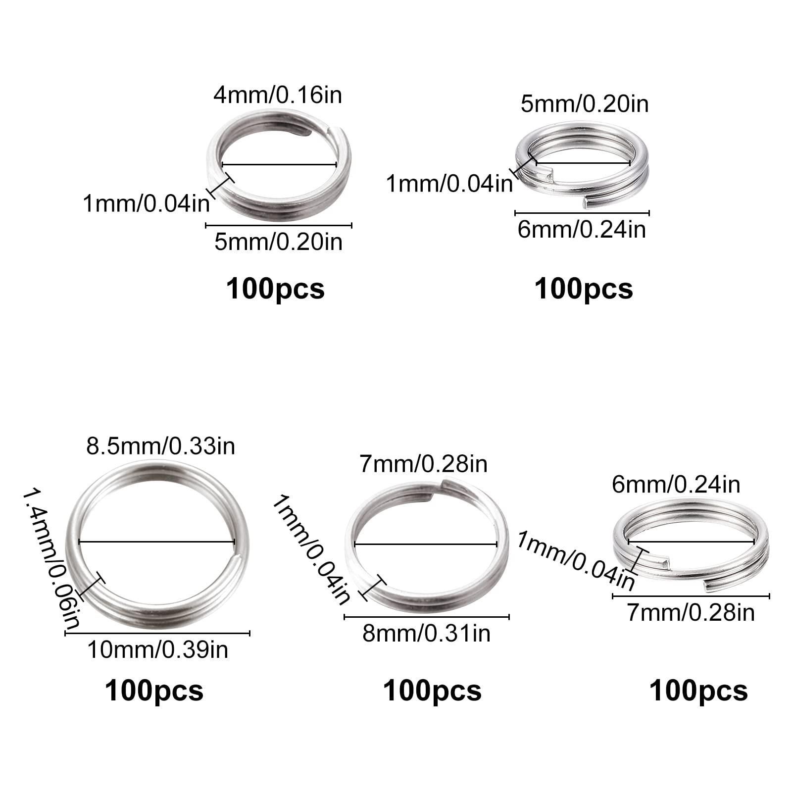 SUNNYCLUE 1箱5000個 5-10mm 304 ステンレス 丸環 マルカン ジャンプリング 銀色 二重 丸カン リング クラスプ 留め金 パーツ  留め具 接続金具 手芸素材 基礎パーツ ハンドメイド材料 クラフトパーツ キーホルダー メタルパーツ チ メルカリ