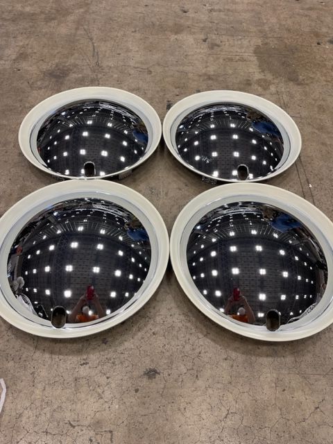 ダイハツスズキ対応 ベンプラ ブーニホワイト12インチホイールキャップVENPLA BOONYホワイトリボン風ホイールカバー4枚1台分