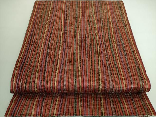 平和屋本店□極上 本場筑前博多織 草木染 手織工房 染匠：小森久 両面