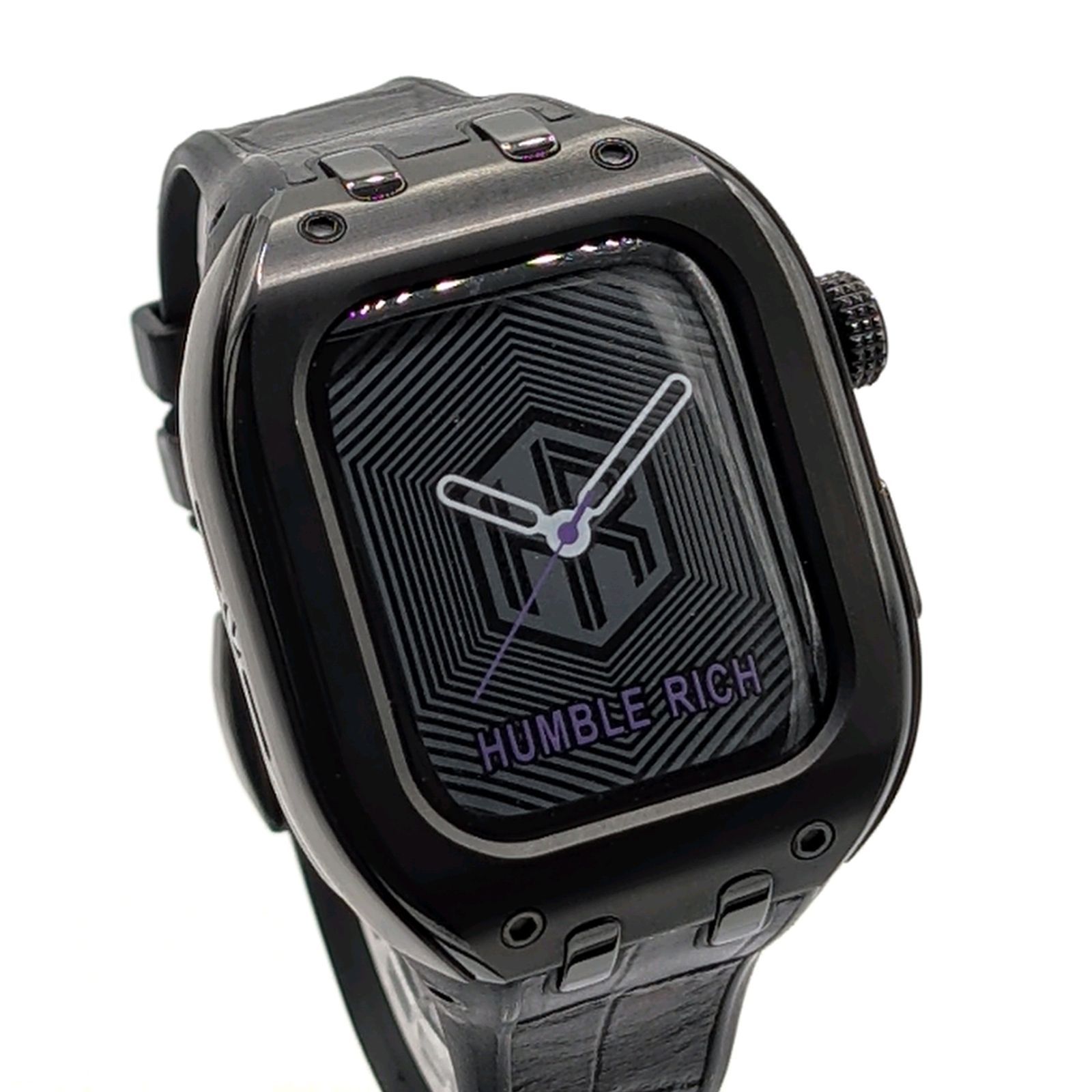 HUNBLE RICH Apple watch case 41mm 45mm 対応 Series 9/8/7 Black 