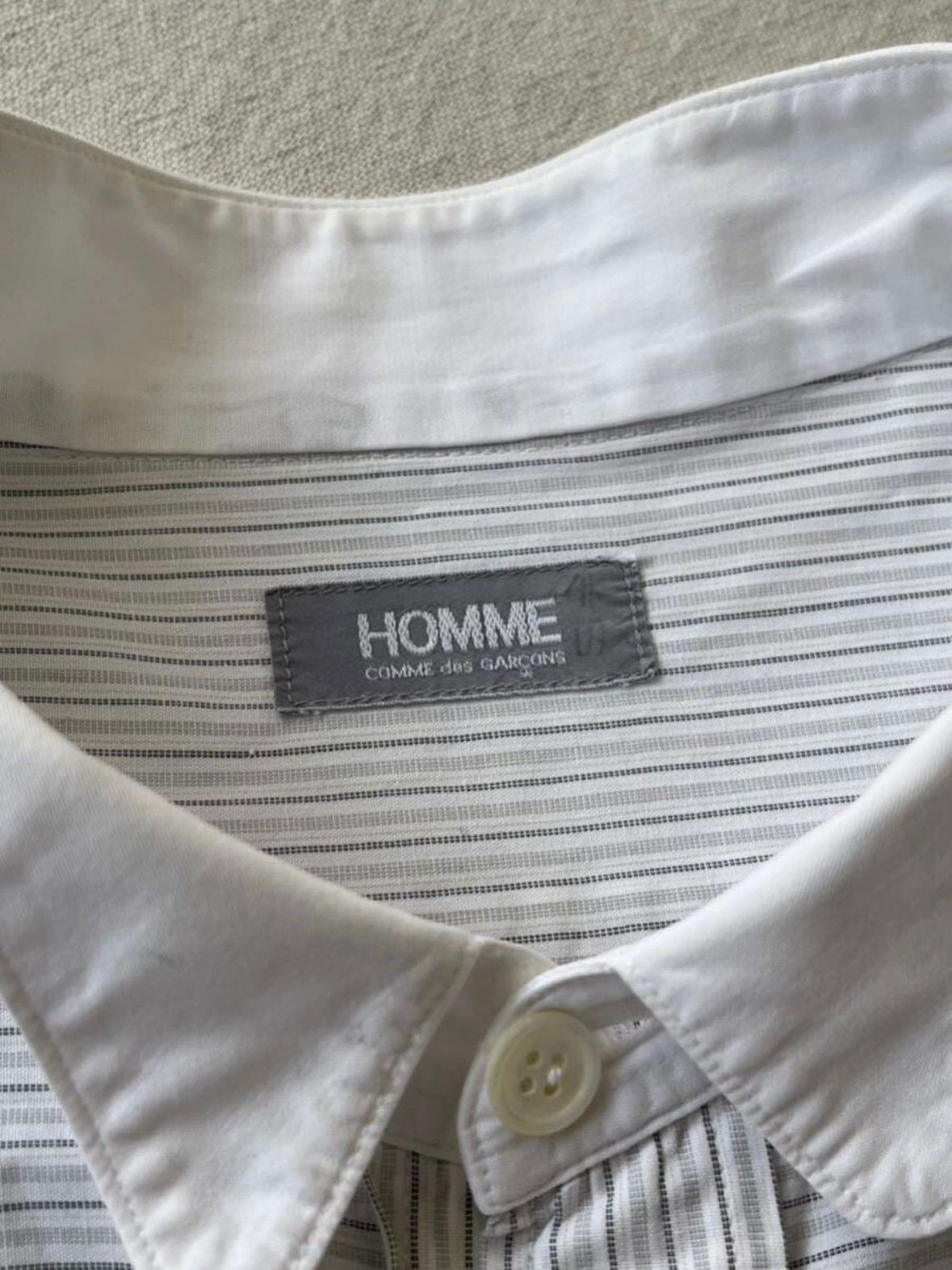 デカオム 80s COMME des GARCONS HOMME シャツ 開襟 デカオム】80s COMME des GARCONS HOMME シャツ / ネイビー