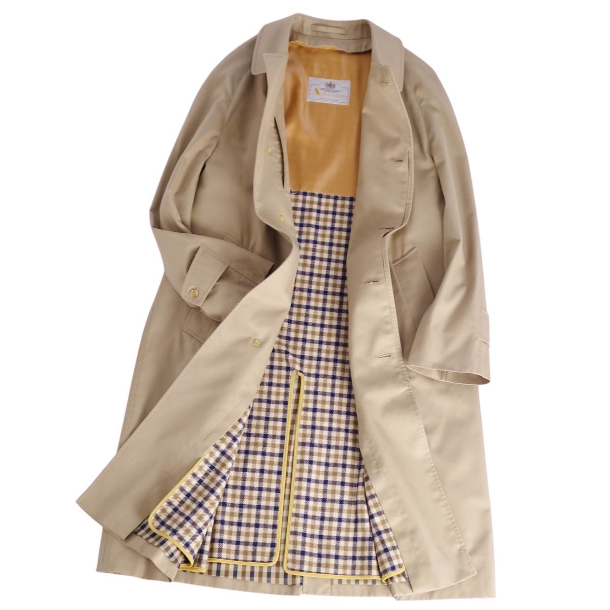 【アクアスキュータム】美品 AQUA5 英国製 ライナー付きコート 極美品 アクアスキュータム Aquascutum コート ライナー付 AQUA5