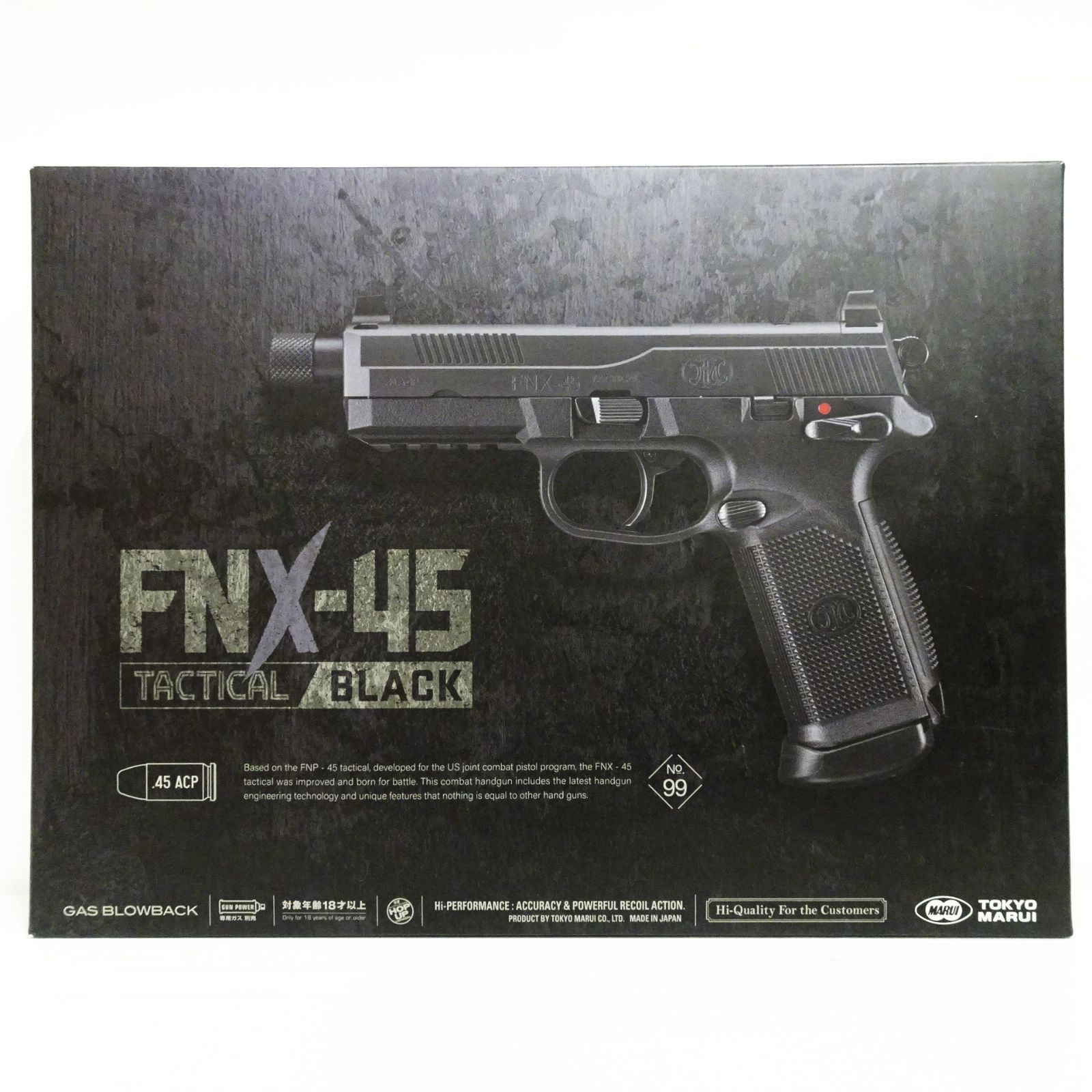 A 東京マルイ プロフェッショナル CAL.45 ガスガン ブラック 東京マルイ】FNX-45タクティカル ブラック – ROCK-et