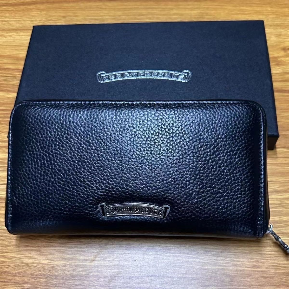 新品未使用】CHROME HEARTS クロムハーツ牛革財布 ジッパー財布 黒いカードケース - メルカリ