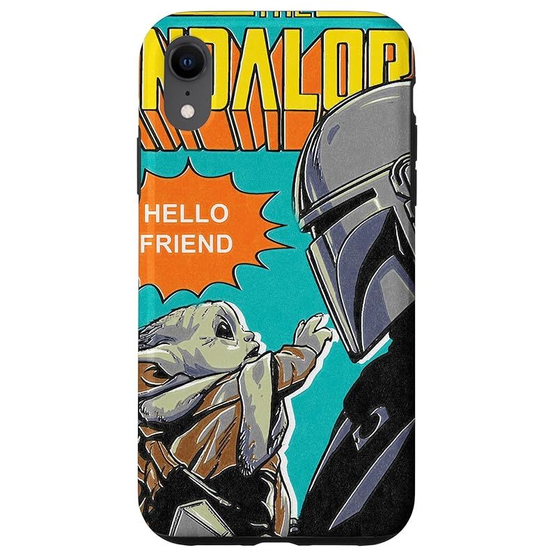 新品　iPhone XR スター・ウォーズ マンダロリアン マンドーと子供 コミックカバー スマホケース