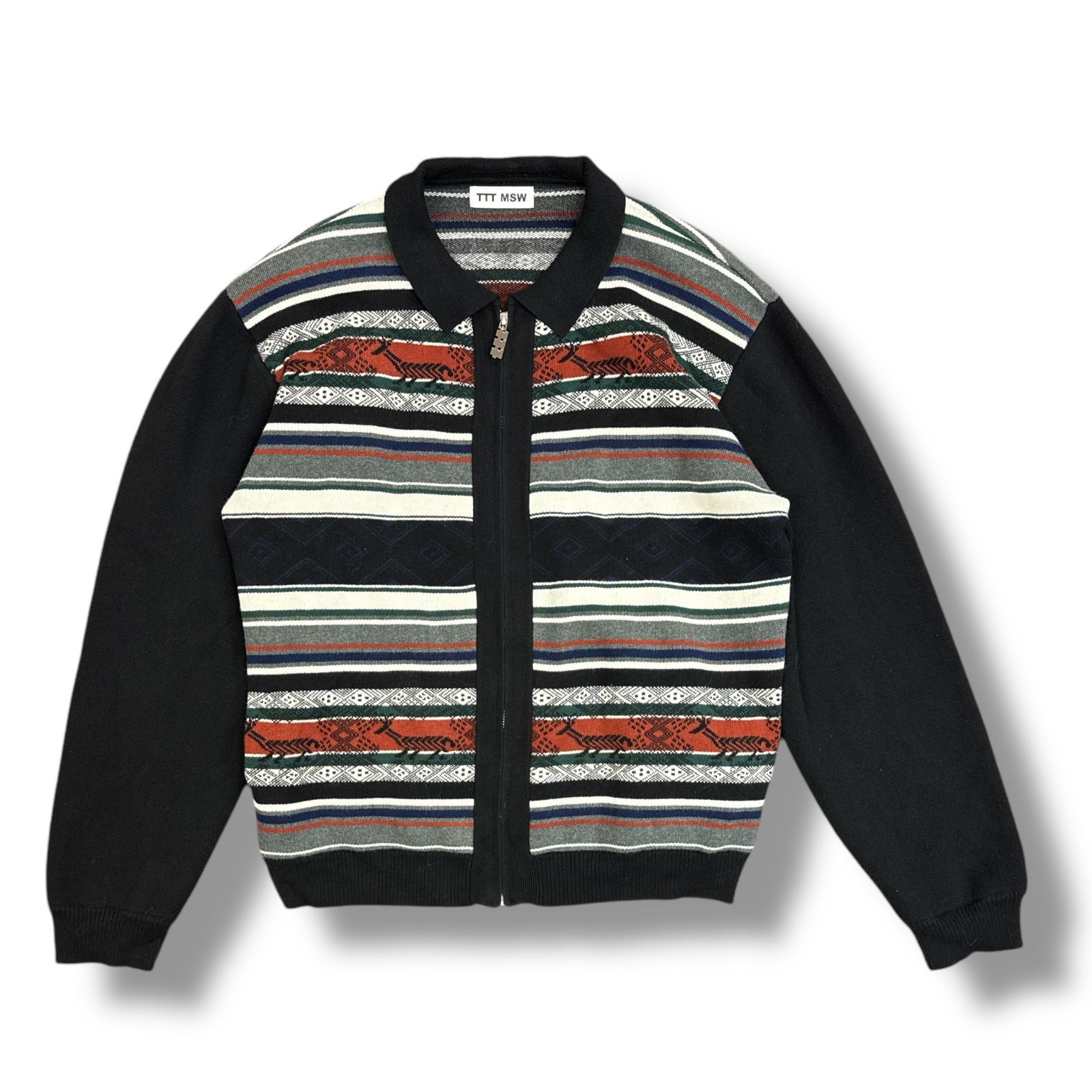 TTT MSW 23AW Nordic Zip Up Cardigan ノルディック柄ジップ