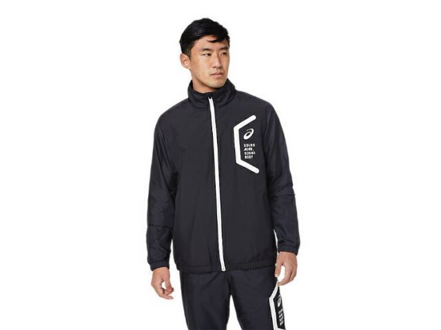 asics アシックス TEAM HEX WINDBREAKER JKT パフォーマンスブラック 2XL 2031E061 1 | スポーツウェア スポーツ 衣類 ウエア ウェア 男性 メンズ アウター ジャケット 裏起毛 吸温発熱素材 保温 バックウ