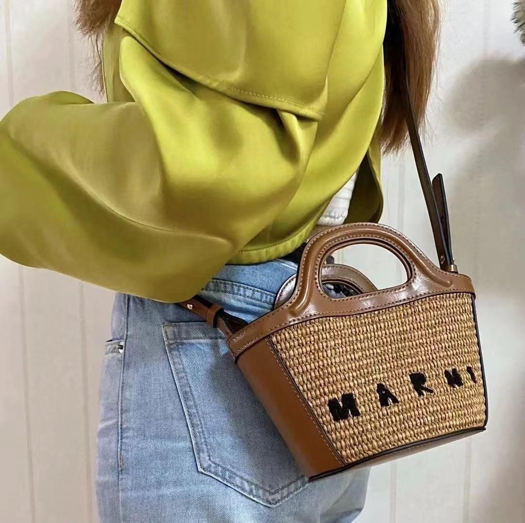 新品未使用 MARNI マルニ かごバッグ マイクロミニ ブラウン