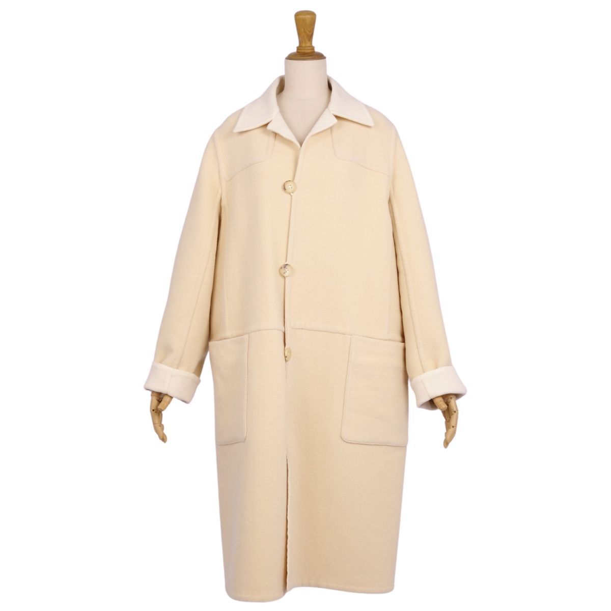 極美品 Vintage エルメス HERMES コート ロングコート リバーシブ