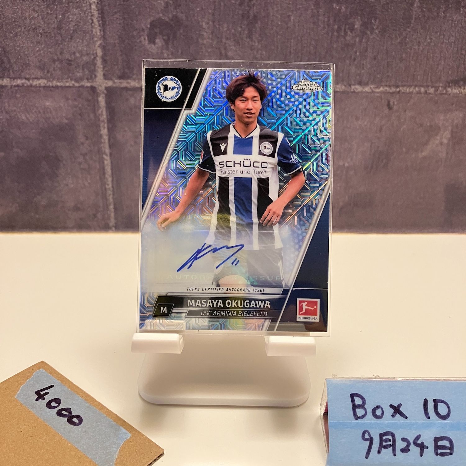 2022 TOPPSカード 奥川　雅也 47/50 直筆サイン ビーレフェルト 2022 Topps Chrome Bundesliga 奥川雅也 直筆サイン アルミニア