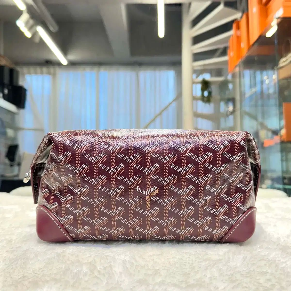 Goyard ゴヤール ボーリング 25 トイレバッグ バーガンディ- H091803